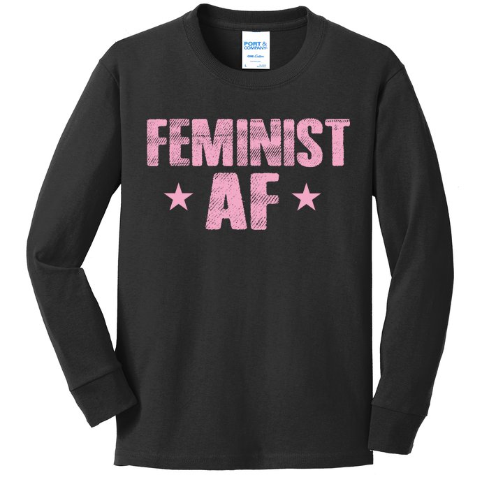 Feminist AF Kids Long Sleeve Shirt