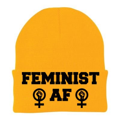 Feminist AF Women's Rights Fist Logo Knit Cap Winter Beanie