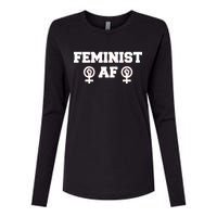 Feminist AF Women's Rights Fist Logo Womens Cotton Relaxed Long Sleeve T-Shirt