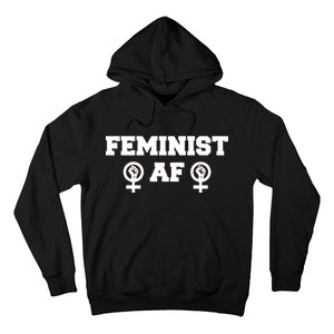 Feminist AF Women's Rights Fist Logo Hoodie