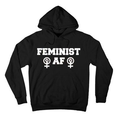 Feminist AF Women's Rights Fist Logo Hoodie