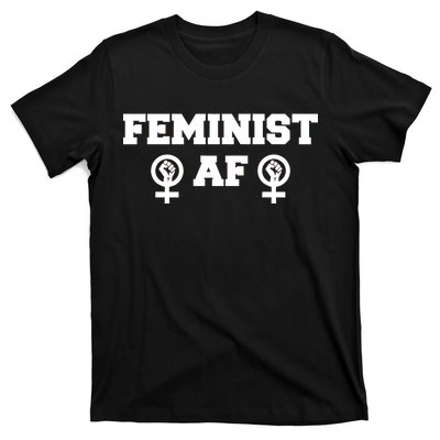 Feminist AF Women's Rights Fist Logo T-Shirt