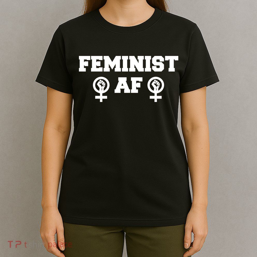 Feminist AF Women's Rights Fist Logo T-Shirt