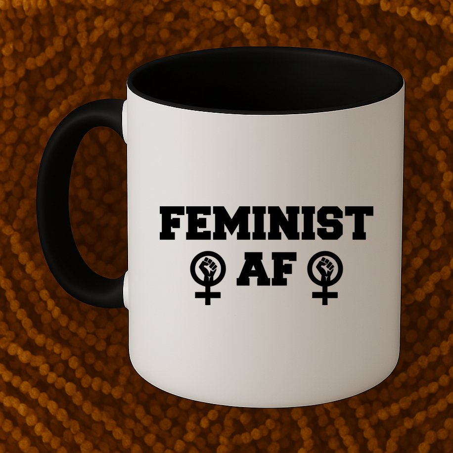 Feminist AF Women's Rights Fist Logo Mug