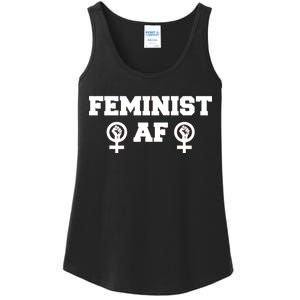 Feminist AF Women's Rights Fist Logo Ladies Essential Tank