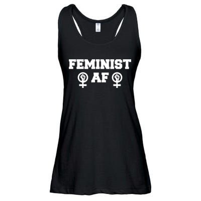 Feminist AF Women's Rights Fist Logo Ladies Essential Flowy Tank