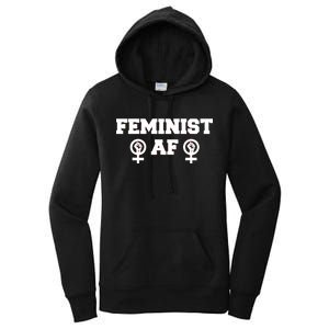 Feminist AF Women's Rights Fist Logo Women's Pullover Hoodie