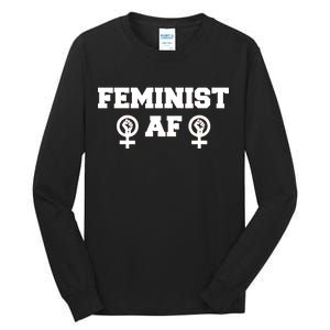 Feminist AF Women's Rights Fist Logo Tall Long Sleeve T-Shirt