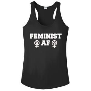 Feminist AF Women's Rights Fist Logo Ladies PosiCharge Competitor Racerback Tank