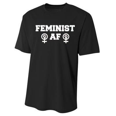 Feminist AF Women's Rights Fist Logo Performance Sprint T-Shirt