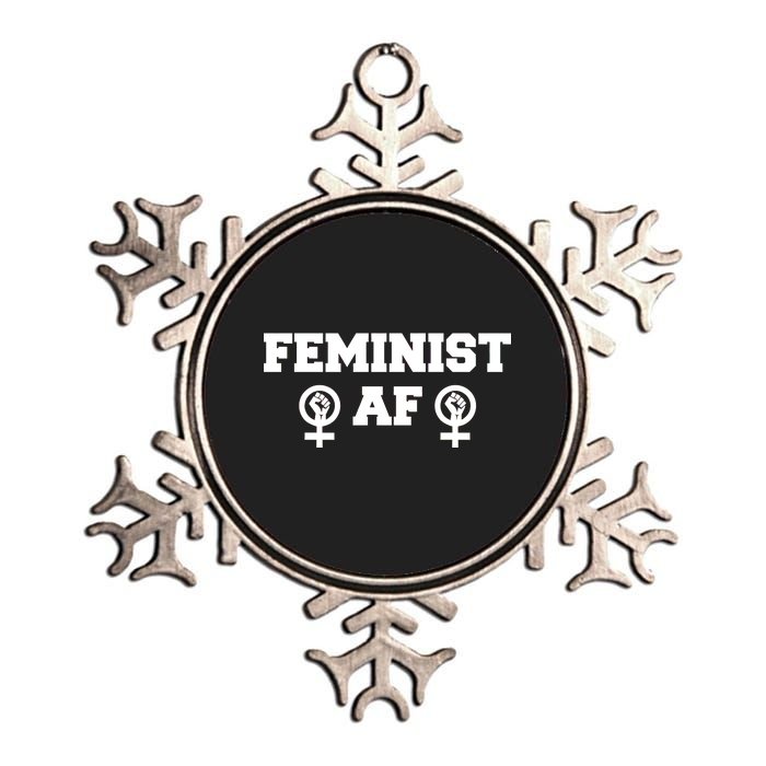 Feminist AF Women's Rights Fist Logo Metallic Star Ornament