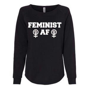 Feminist AF Women's Rights Fist Logo Womens California Wash Sweatshirt