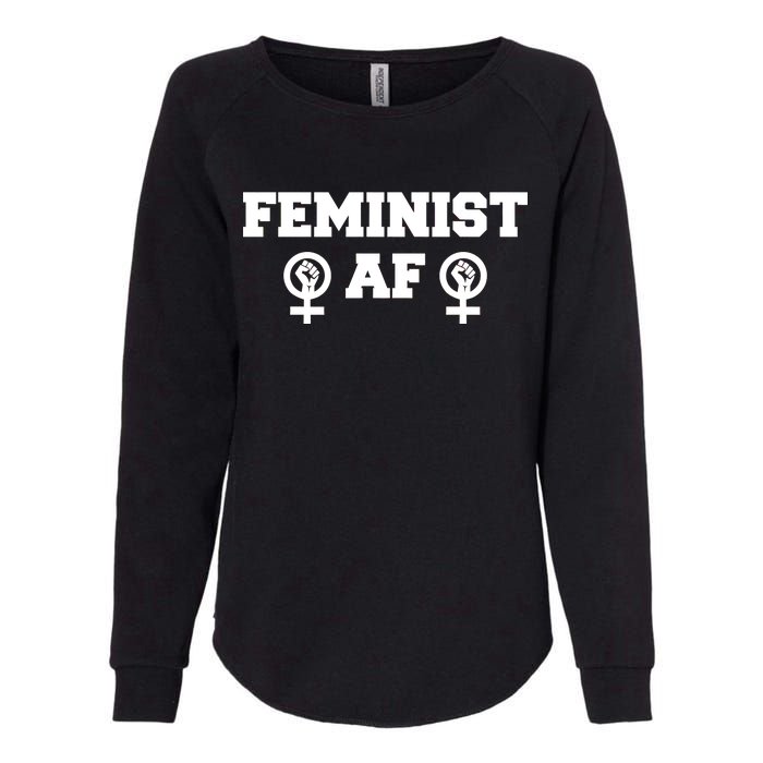 Feminist AF Women's Rights Fist Logo Womens California Wash Sweatshirt