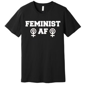 Feminist AF Women's Rights Fist Logo Premium T-Shirt