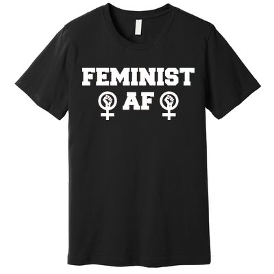 Feminist AF Women's Rights Fist Logo Premium T-Shirt