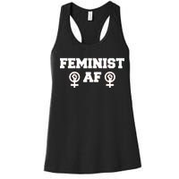 Feminist AF Women's Rights Fist Logo Women's Racerback Tank