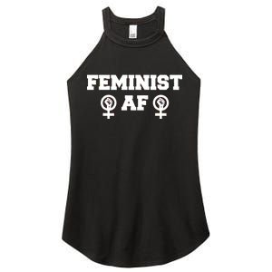 Feminist AF Women's Rights Fist Logo Women's Perfect Tri Rocker Tank