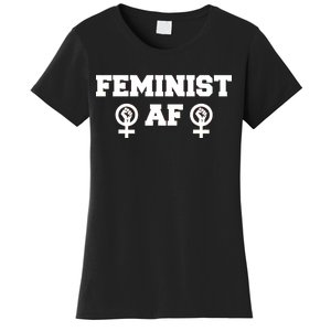 Feminist AF Women's Rights Fist Logo Women's T-Shirt