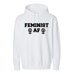 Feminist AF Women's Rights Fist Logo Garment-Dyed Fleece Hoodie