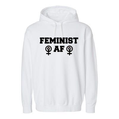 Feminist AF Women's Rights Fist Logo Garment-Dyed Fleece Hoodie