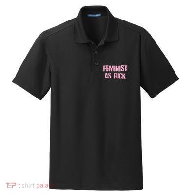 Feminist AS Fuck AF Dry Zone Grid Polo