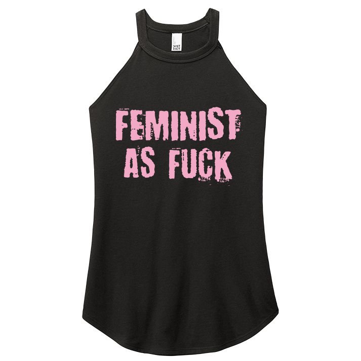 Feminist AS Fuck AF Women's Perfect Tri Rocker Tank