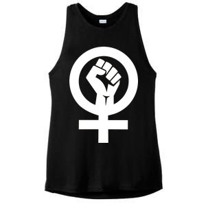 Feminist Womens Rights Feminism Symbol Ladies PosiCharge Tri-Blend Wicking Tank