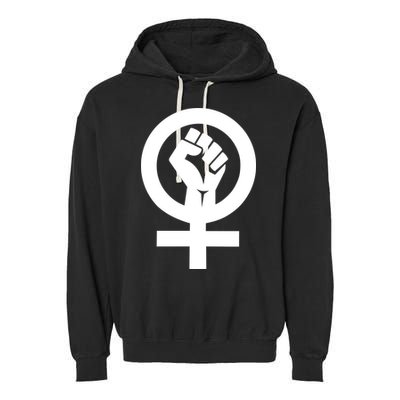 Feminist Womens Rights Feminism Symbol Garment-Dyed Fleece Hoodie