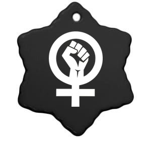 Feminist Womens Rights Feminism Symbol Ceramic Star Ornament