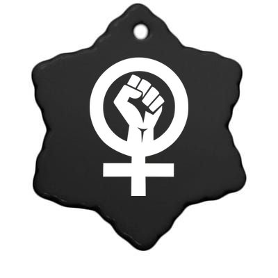 Feminist Womens Rights Feminism Symbol Ceramic Star Ornament