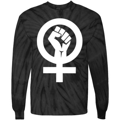 Feminist Womens Rights Feminism Symbol Tie-Dye Long Sleeve Shirt