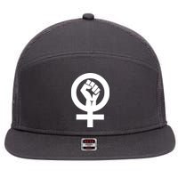 Feminist Womens Rights Feminism Symbol 7 Panel Mesh Trucker Snapback Hat