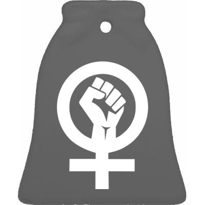 Feminist Womens Rights Feminism Symbol Ceramic Bell Ornament