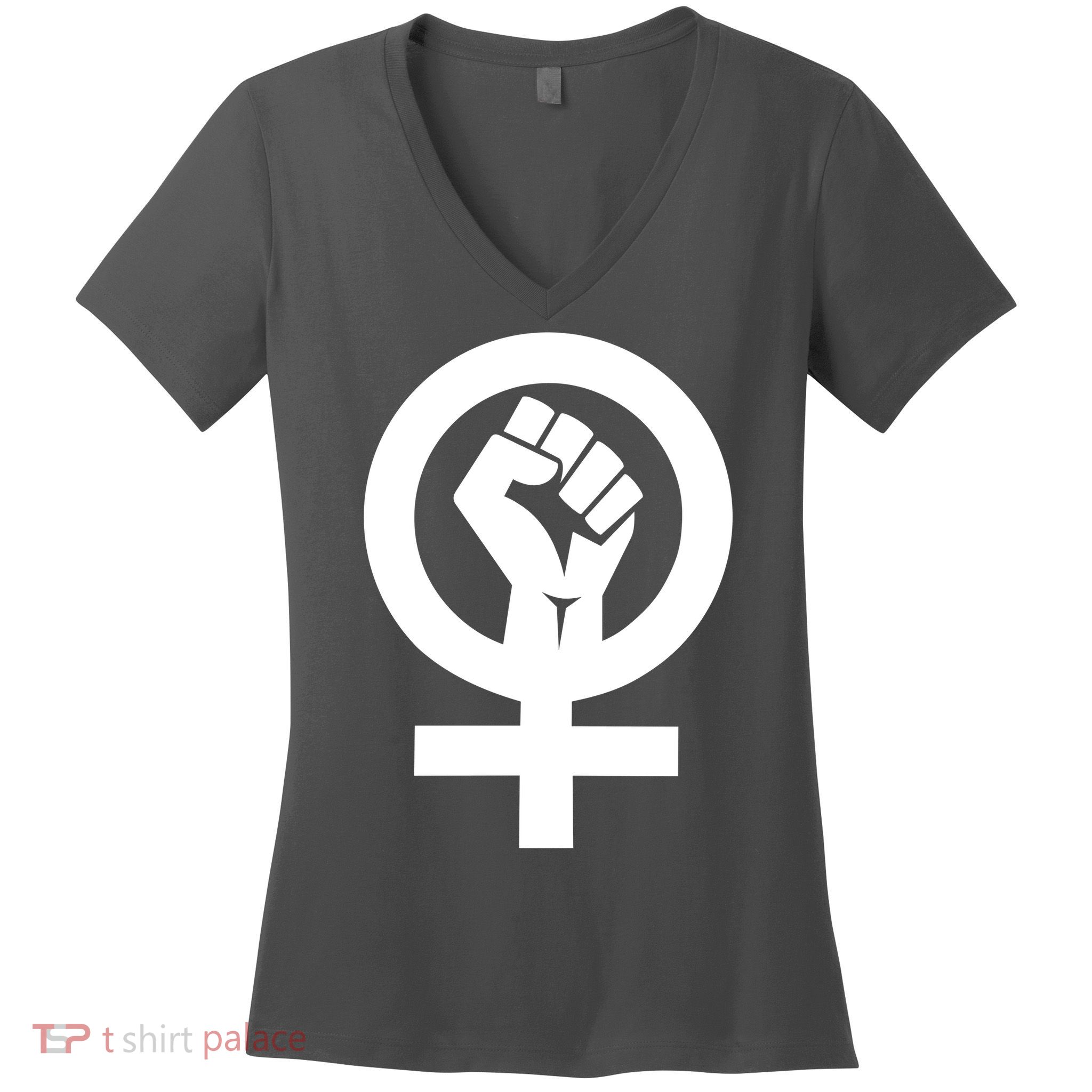 Feminist Womens Rights Feminism Symbol Women's V-Neck T-Shirt