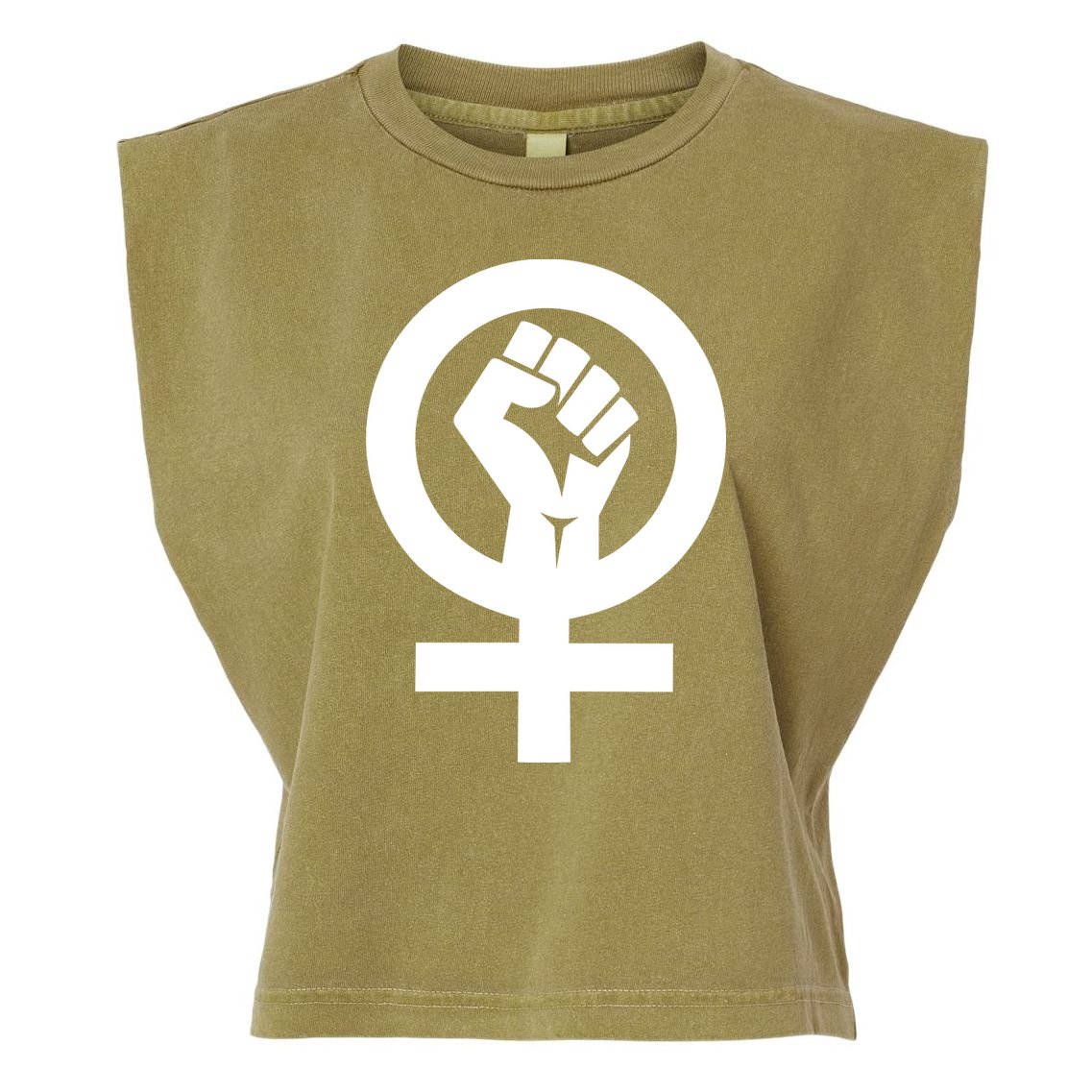 Feminist Womens Rights Feminism Symbol Garment-Dyed Women's Muscle Tee
