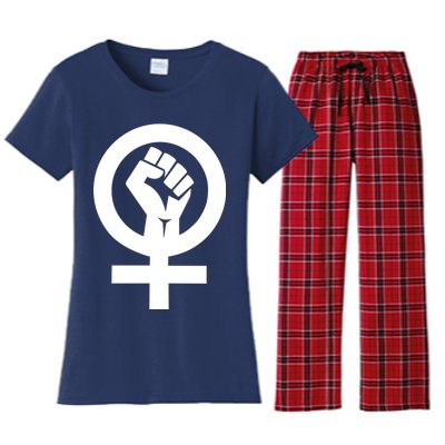 Feminist Womens Rights Feminism Symbol Women's Flannel Pajama Set