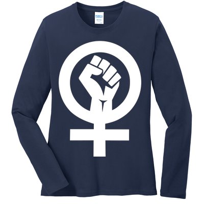 Feminist Womens Rights Feminism Symbol Ladies Long Sleeve Shirt