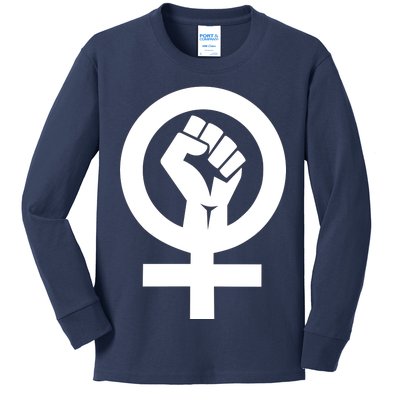 Feminist Womens Rights Feminism Symbol Kids Long Sleeve Shirt