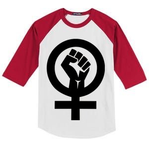 Feminist Womens Rights Feminism Symbol Kids Colorblock Raglan Jersey