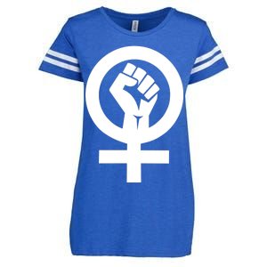 Feminist Womens Rights Feminism Symbol Enza Ladies Jersey Football T-Shirt