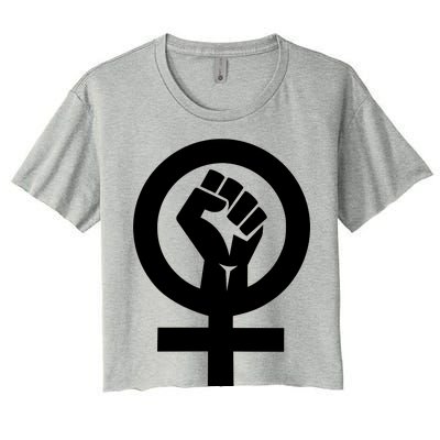 Feminist Womens Rights Feminism Symbol Women's Crop Top Tee