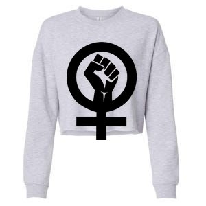 Feminist Womens Rights Feminism Symbol Cropped Pullover Crew