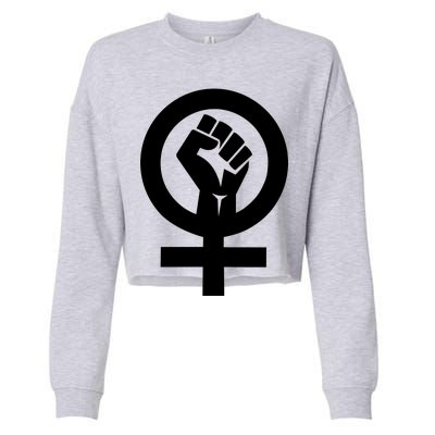 Feminist Womens Rights Feminism Symbol Cropped Pullover Crew