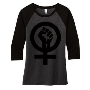 Feminist Womens Rights Feminism Symbol Women's Tri-Blend 3/4-Sleeve Raglan Shirt