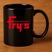 FryS Electronics Nostalgic 11oz C Handle Ceramic Mug