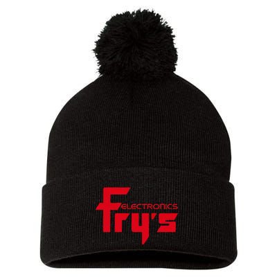FryS Electronics Nostalgic Pom Pom 12in Knit Beanie