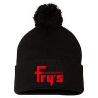 FryS Electronics Nostalgic Pom Pom 12in Knit Beanie