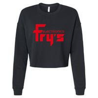 FryS Electronics Nostalgic Cropped Pullover Crew