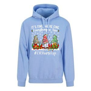 Funny Emergency Nurse Christmas Er Nurse Xmas Party Gift Unisex Surf Hoodie