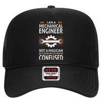 Funny Engineer Not A Magician Mechanical Engineer Trucker Hat